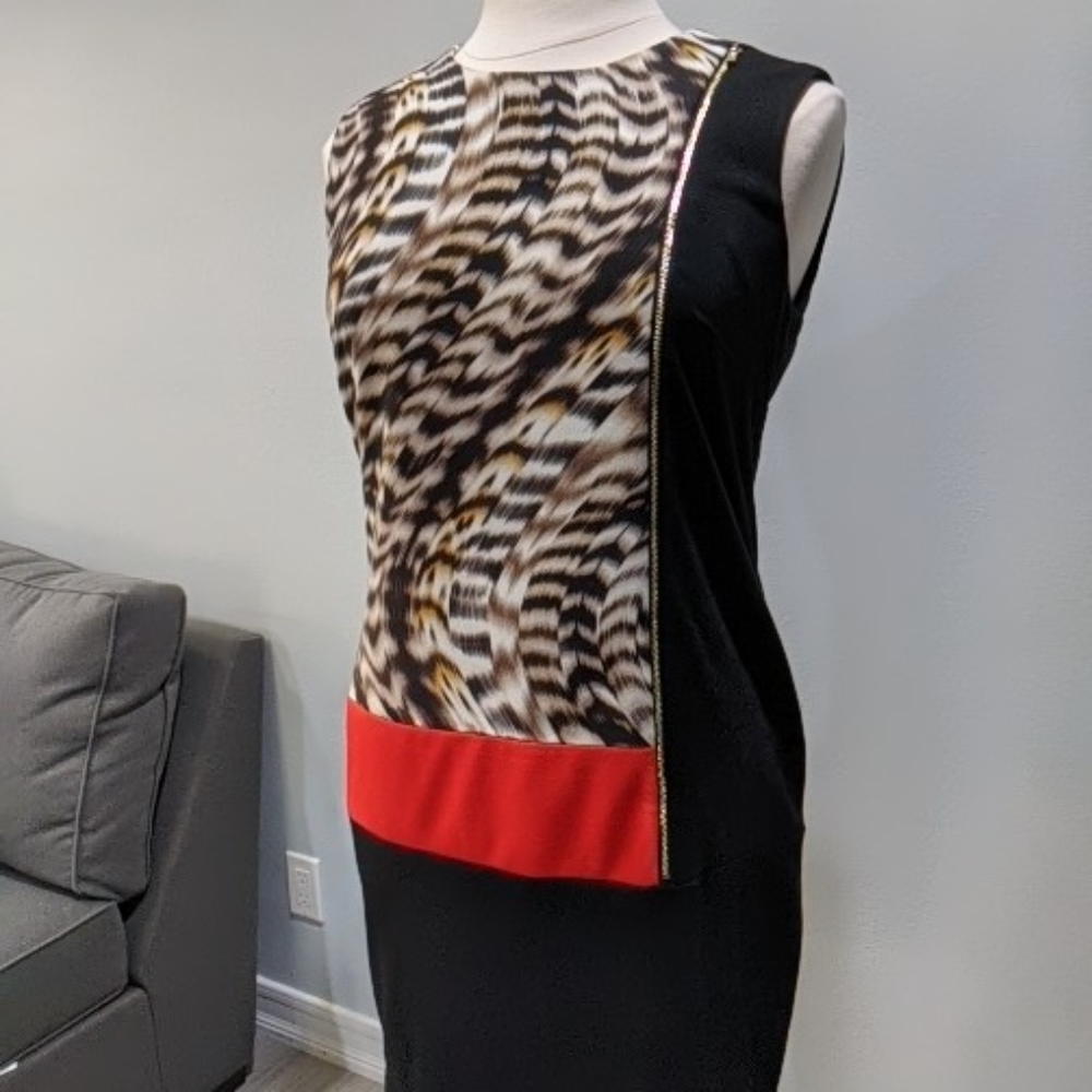 Calvin Klein Cocktail Dress Animal Print